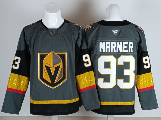 Men's Vegas Golden Knights Mitch Marner #93 Gray Player Jersey