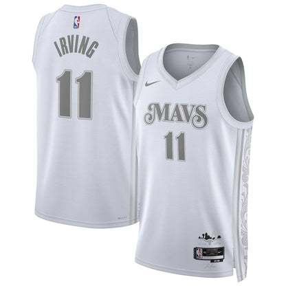 Unisex Dallas Mavericks Kyrie Irving White 2024/25 Swingman  Jersey - City Edition
