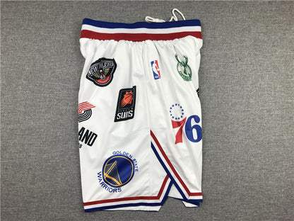 Supreme co-branded NBA shorts (white)