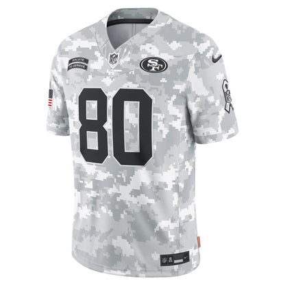 Jerry Rice San Francisco 49ers Nike 2024 Salute to Service Retired   Limited Jersey - Arctic Camo