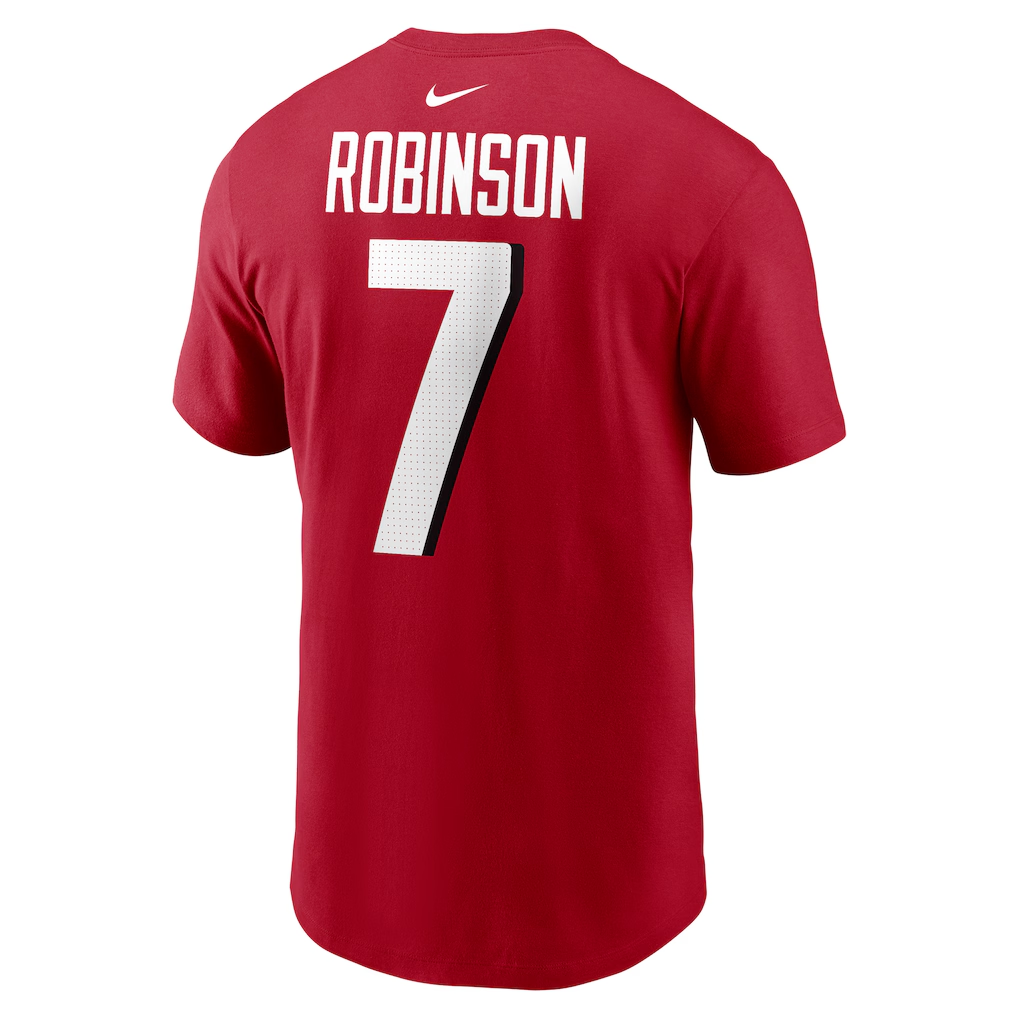 Men's Atlanta Falcons Bijan Robinson Nike Red Player Name & Number T-Shirt