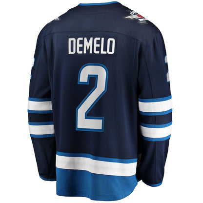 Men's Winnipeg Jets Dylan DeMelo Fanatics Navy Jersey