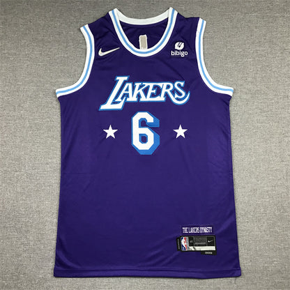 Lebron James  #6 Los Angeles Lakers 2022 City Edition Swingman Jersey - Embroidered