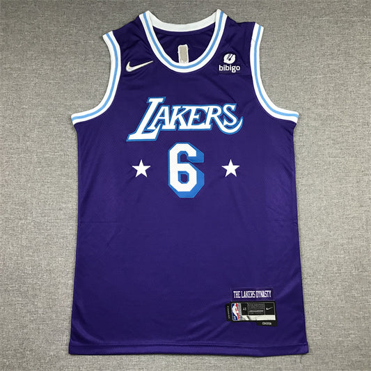 Lebron James  #6 Los Angeles Lakers 2022 City Edition Swingman Jersey - Embroidered