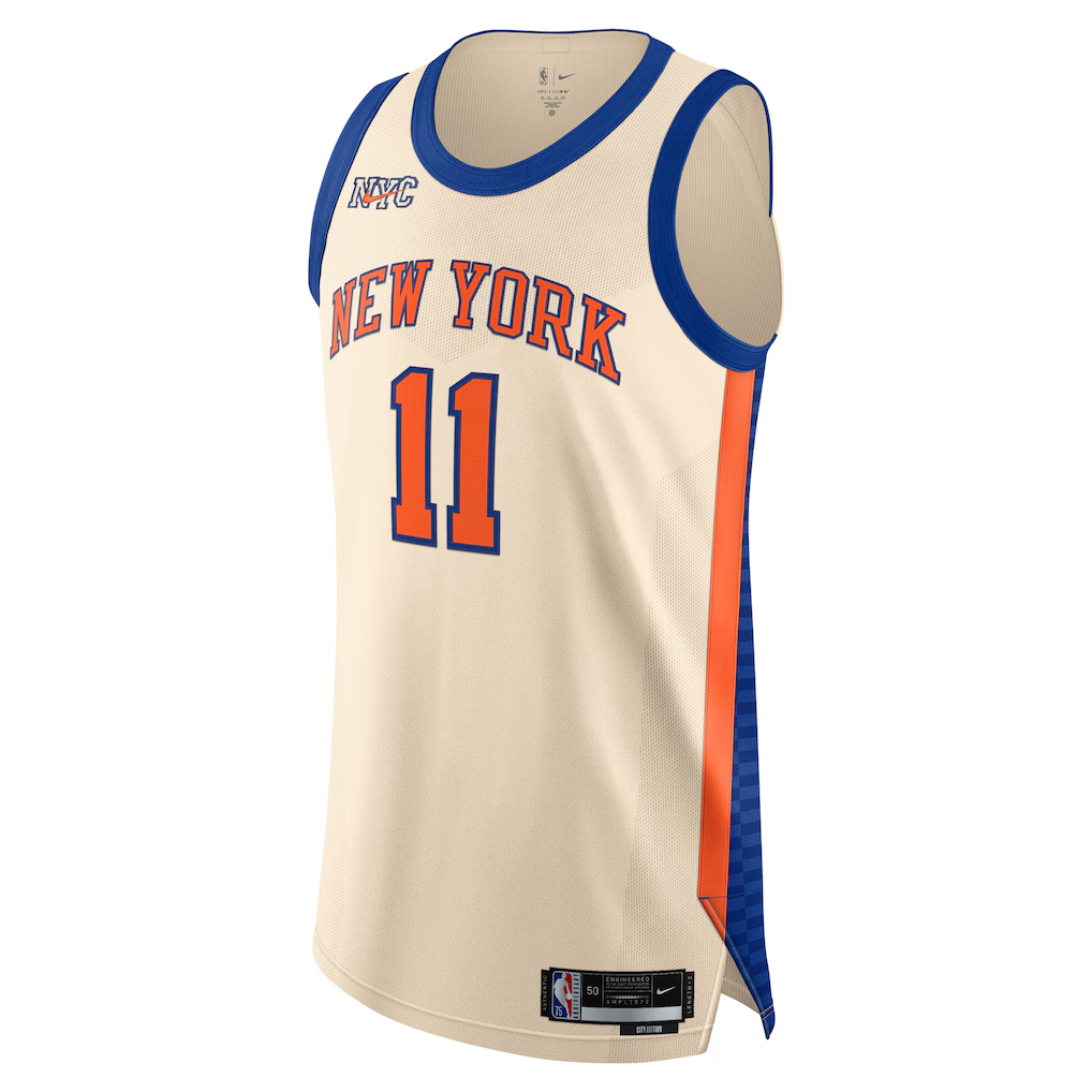 New York Knicks Jalen Brunson Nike Cream 2025/26 Player Jersey - City Edition
