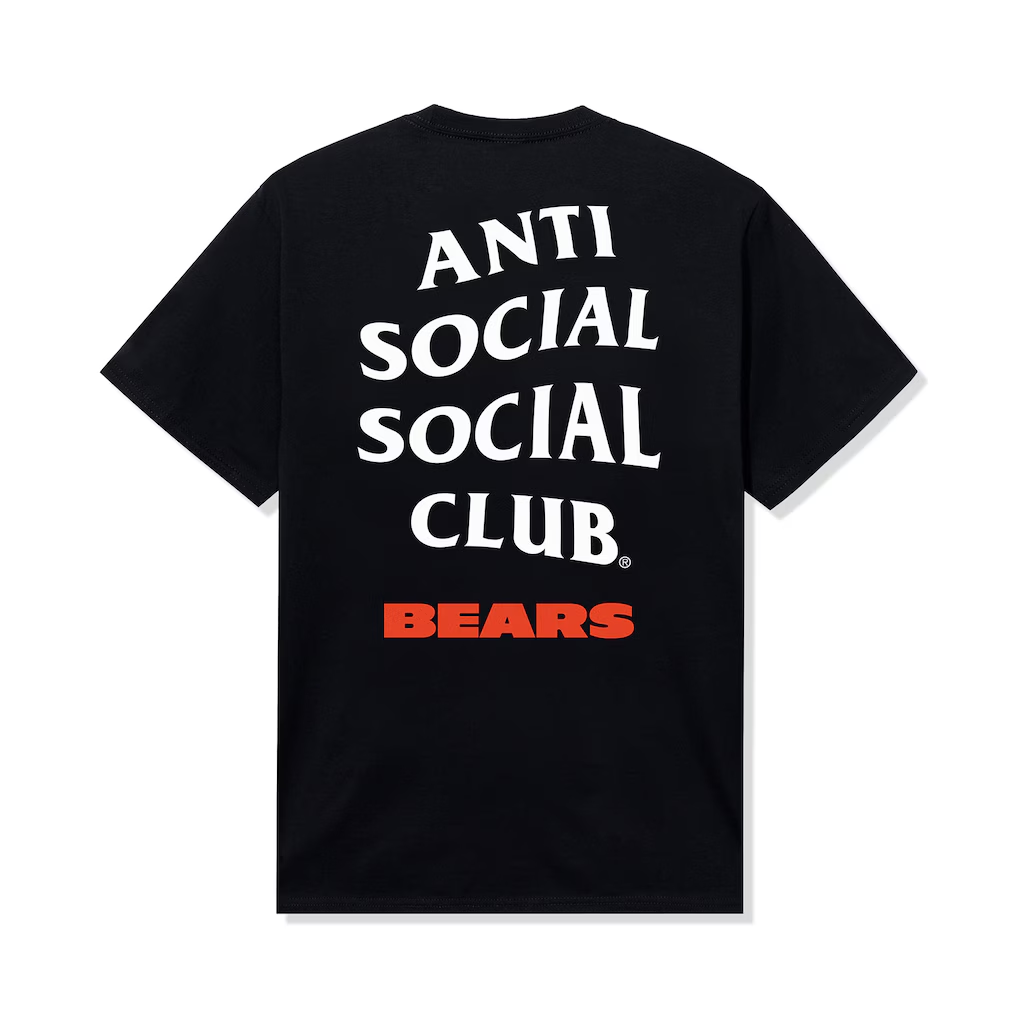 Chicago Bears AntiSocialSocialClub x NFL Black Team T-Shirt