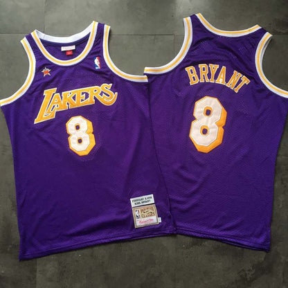 Kobe Bryant #8 Los Angeles Lakers Purple Throwback Jersey