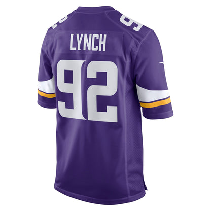James Lynch Minnesota Vikings Nike Game   Jersey - Purple