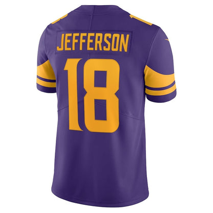 Justin Jefferson 18 Minnesota Vikings Alternate Vapor Limited Jersey - Purple