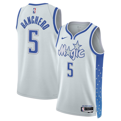 Orlando Magic Paolo Banchero Nike Silver 2025/26 Swingman Jersey - City Edition