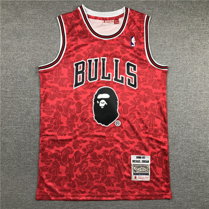 Michael Jordan Chicago Bulls #23 Bape co-branded jersey