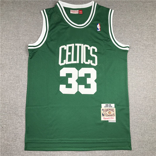 Boston Celtics Larry Bird #33 1985-86 Throwback — Embroidered Jersey