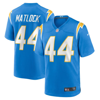 Scott Matlock Los Angeles Chargers Nike Team Game Jersey - Powder Blue