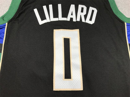 Damian Lillard Milwaukee Bucks Black 2023-2024 seasonJersey