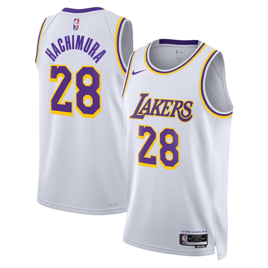 Los Angeles Lakers Nike Icon Edition Swingman Jersey - White - Rui Hachimura