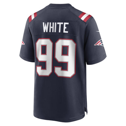 Keion White New England Patriots Nike  Game Jersey - Navy