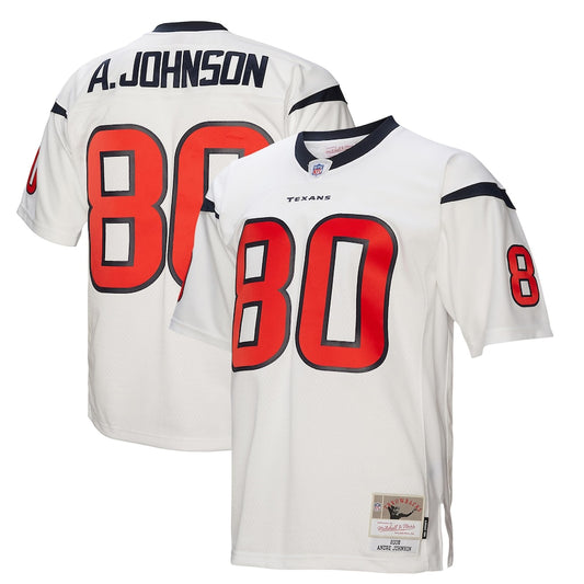 Men's Houston Texans Andre Johnson Mitchell & Ness White Legacy Replica Jersey