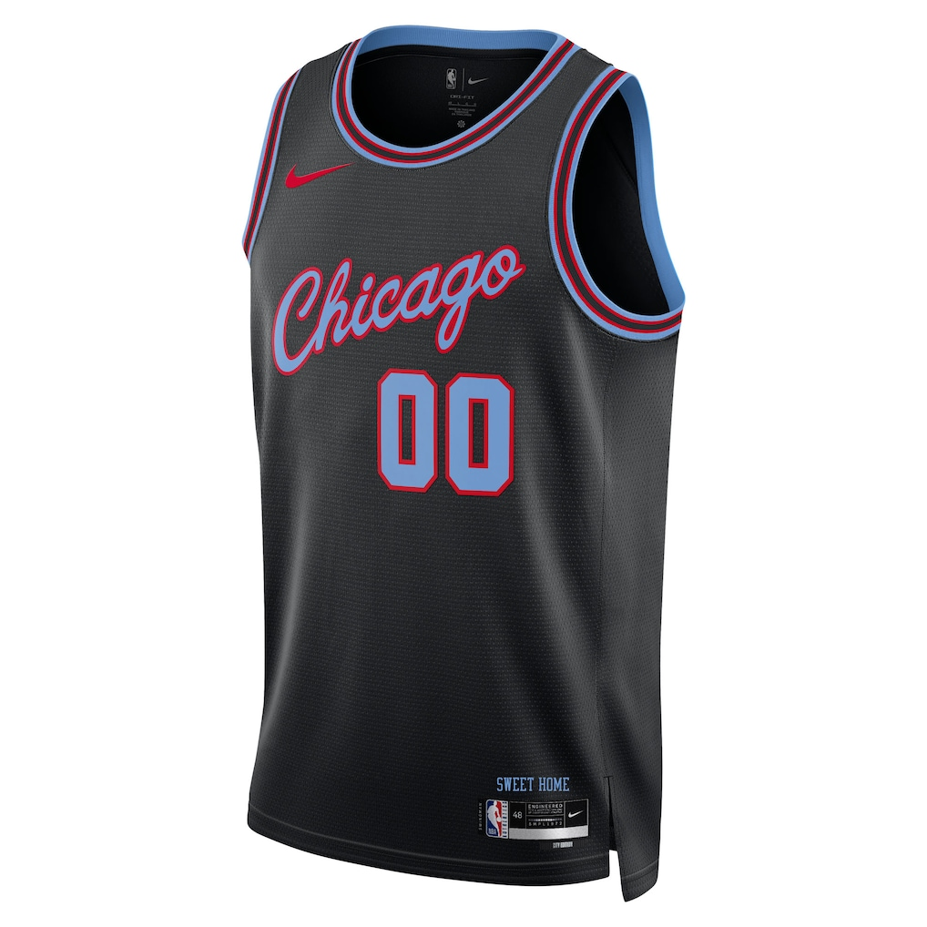 Chicago Bulls Black 2025/26 City Edition Swingman Custom Jersey