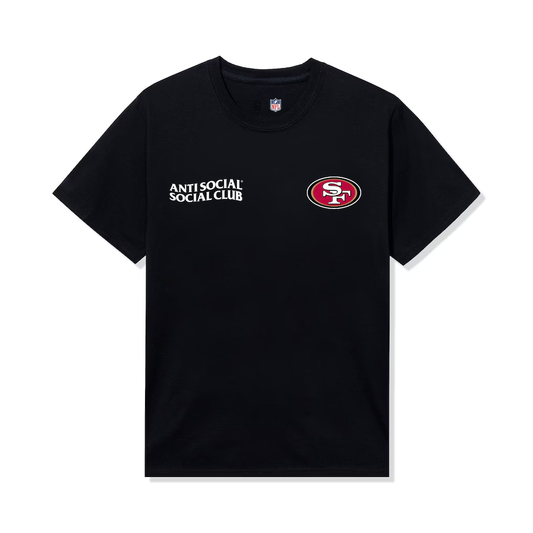 San Francisco 49ers AntiSocialSocialClub x NFL Black Team T-Shirt