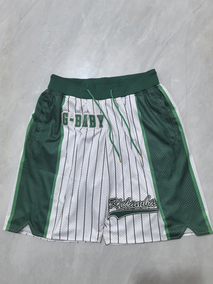 Movie Version White Striped Pocket Shorts