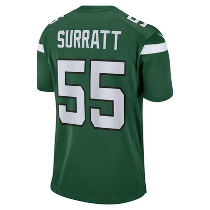 Chazz Surratt New York Jets Nike Game   Jersey - Gotham Green