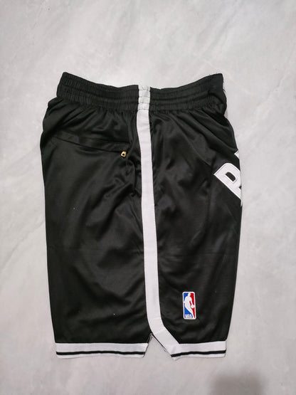 Brooklyn Nets Black Regular Pocket Shorts