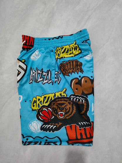 Vancouver Grizzlies Blue Graffiti Pocket Shorts