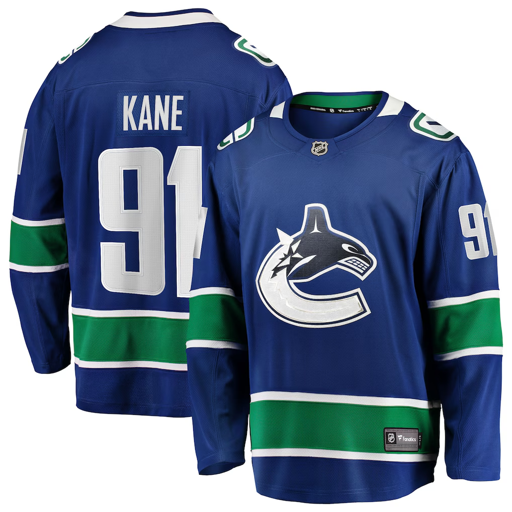 Men's Vancouver Canucks Evander Kane #91 Blue Home Breakaway Jersey
