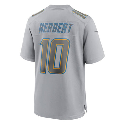 Justin Herbert 10 Los Angeles Chargers Atmosphere Fashion Game Jersey - Gray