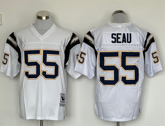 Los Angeles Chargers White Vintage #55  SEAU Jersey