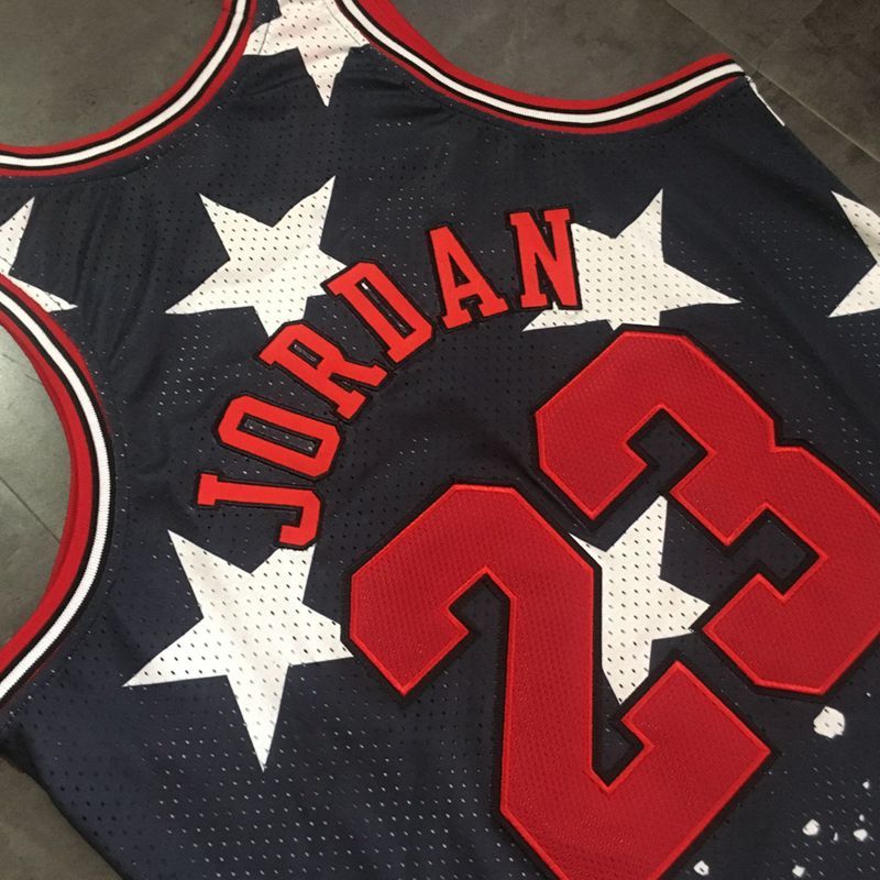 Michael Jordan Chicago Bulls 23 Black Thorwback Jersey