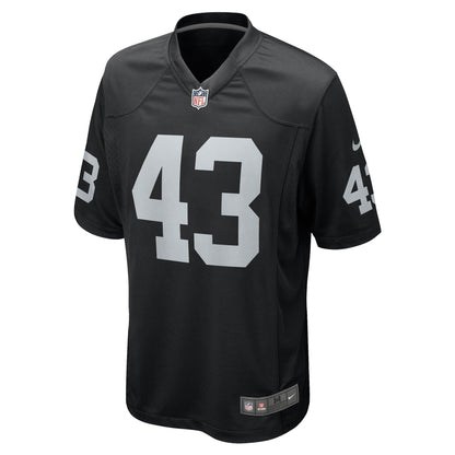 Kanai Mauga Las Vegas Raiders Nike Team Game Jersey -  Black