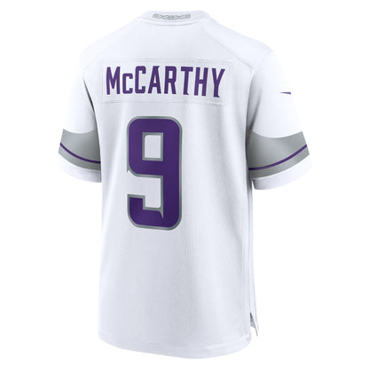 J.J. McCarthy Minnesota Vikings Nike Alternate Game   Jersey - White