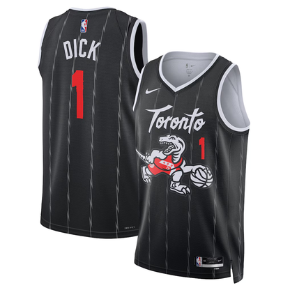 Toronto Raptors Gradey Dick Nike Black 2025/26 Swingman Jersey - City Edition