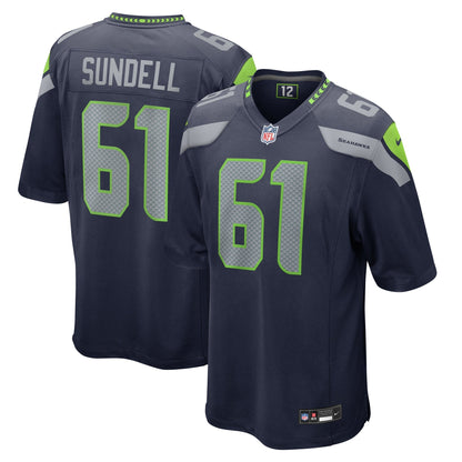Jalen Sundell Seattle Seahawks Nike  Game Jersey -  College Navy