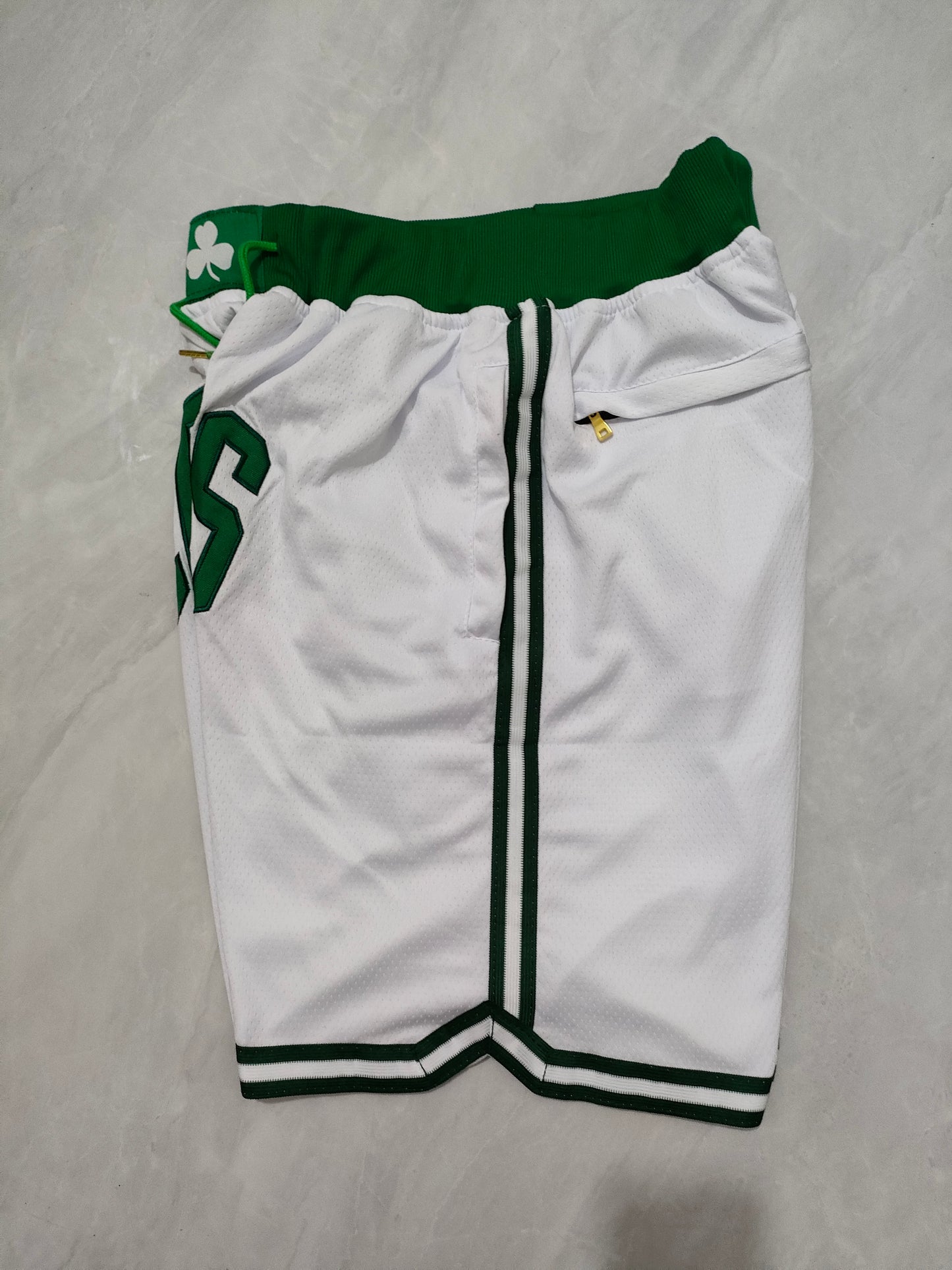 Boston Celtics White Regular Pocket Shorts