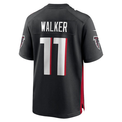 Men's Atlanta Falcons Jalon Walker Nike Black 2025 NFL Draft First Round Pick Game Jersey