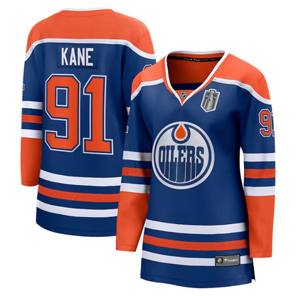 Women's Edmonton Oilers Evander Kane Fanatics Royal 2025 Stanley Cup Final Home Breakaway Jersey