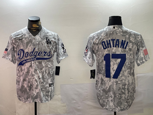 Men's Los Angeles Dodgers Shohei Ohtani #17 Arctic Camo 2024 Salute to Service Limited Jersey