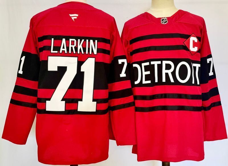 Men's Detroit Red Wings Dylan Larkin #71  Red Player Jersey