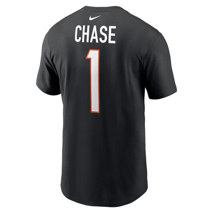 Men's Cincinnati Bengals Ja'Marr Chase Nike Black Player Name & Number T-Shirt