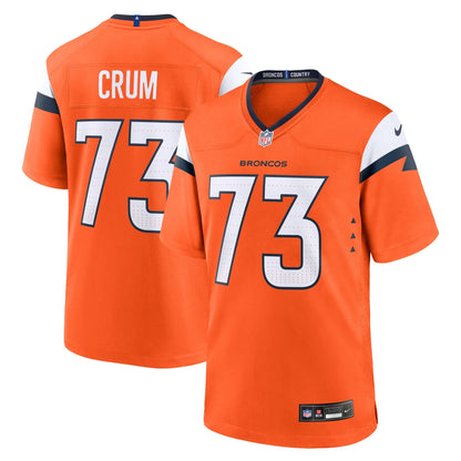 Frank Crum Denver Broncos Nike Team Game Jersey -  Orange