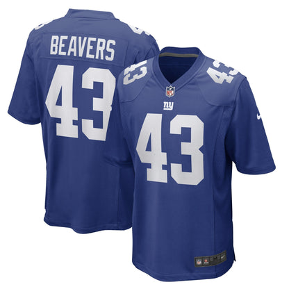 Darrian Beavers New York Giants Nike Game   Jersey - Royal