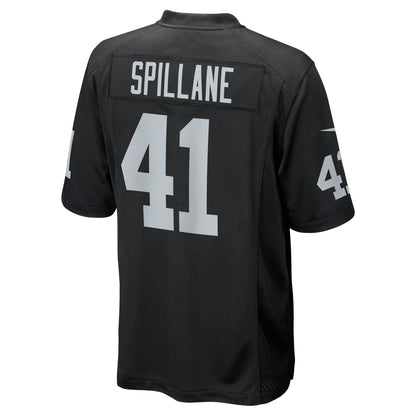 Robert Spillane Las Vegas Raiders Nike Game   Jersey - Black