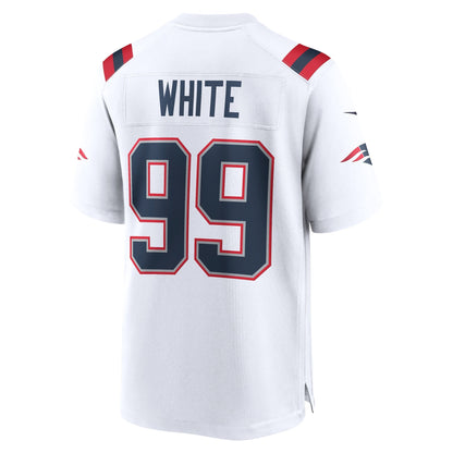 Keion White New England Patriots Nike  Game Jersey -  White