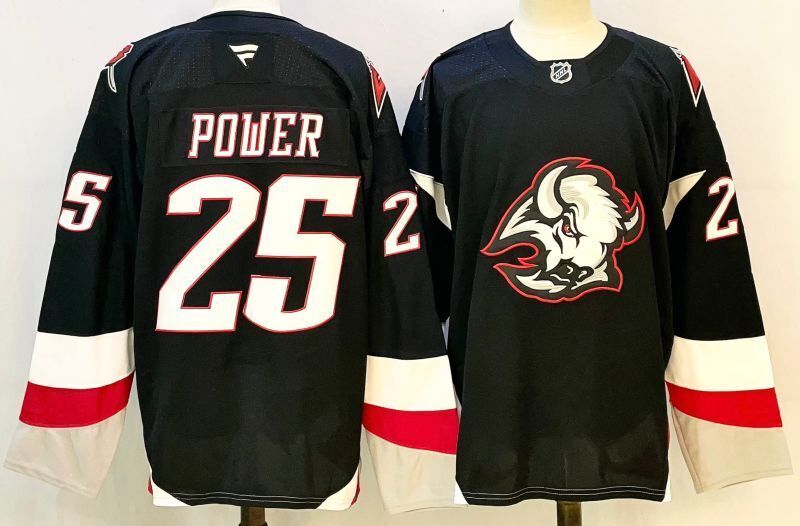 Men's Buffalo Sabres Owen Power #25  Black Player Jersey