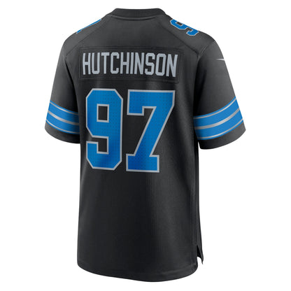 Aidan Hutchinson Detroit Lions Nike 2nd Alternate Game Jersey - Black