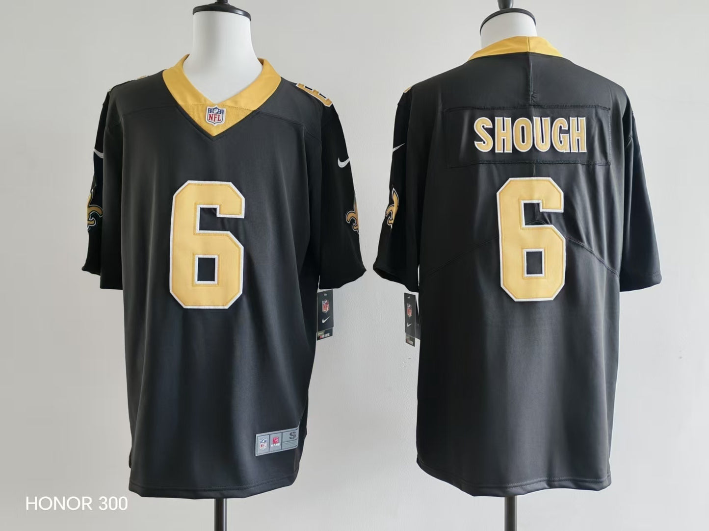 Men's New Orleans Saints Tyler Shough Jersey-Black