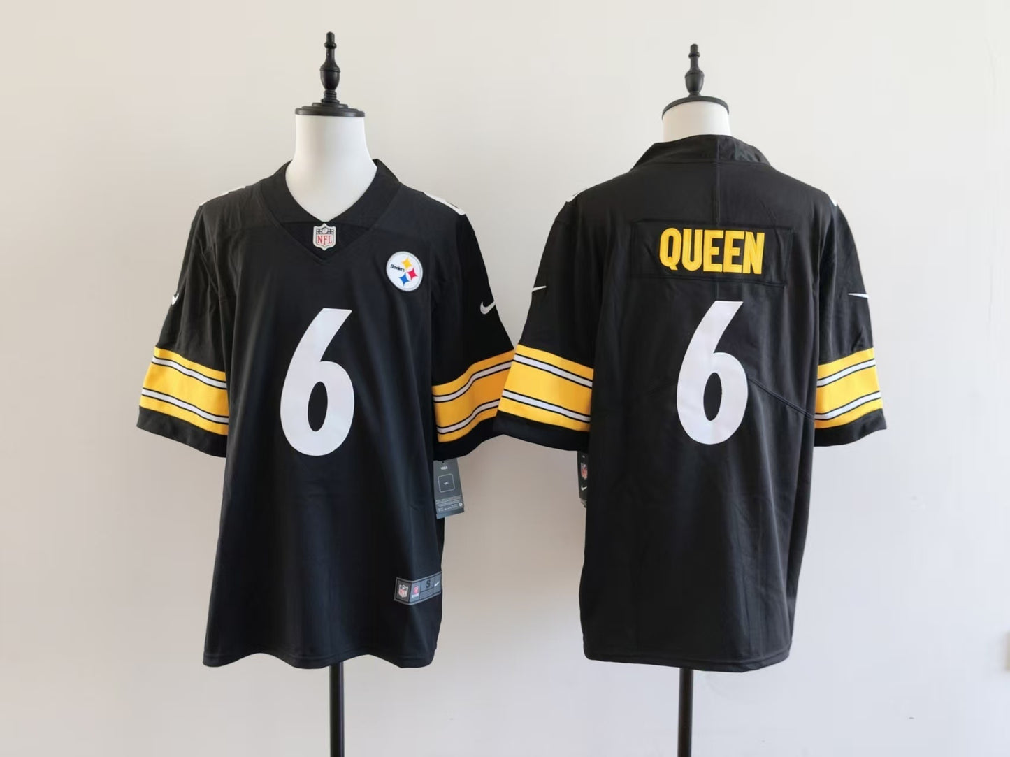 Men's Pittsburgh Steelers Patrick Queen Nike Jersey -  Black