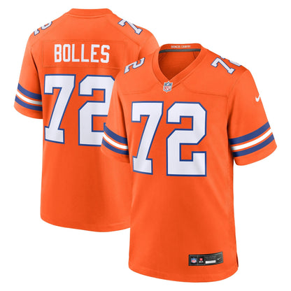 Garrett Bolles Denver Broncos Nike Mile High Collection 1977 Throwback   Game Jersey - Orange